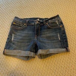 7 for all mankind jean shorts